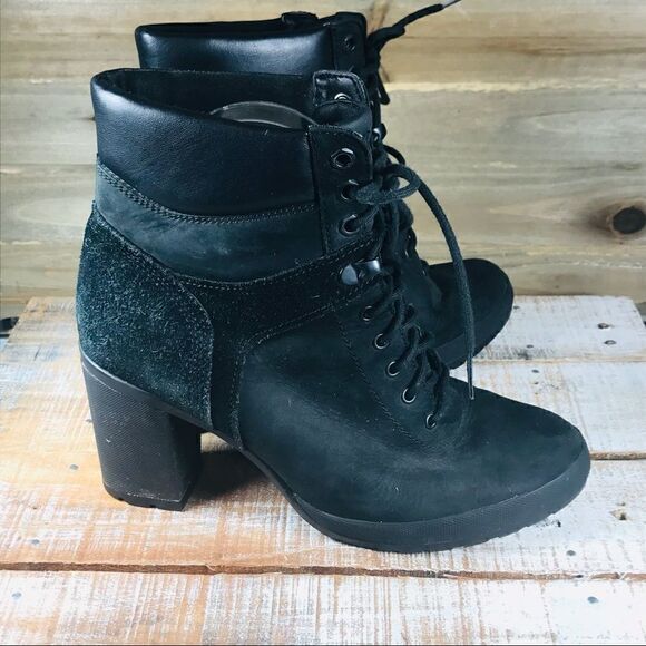 TIMBERLAND WOMENS TILLSTON LACE-UP BOOT - BLACK - Picture 1 of 12